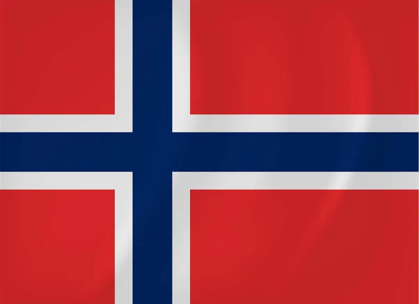 Norwegia melambaikan bendera - Stok Vektor