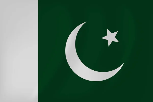 Pakistan sventola bandiera — Vettoriale Stock
