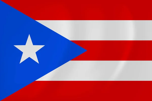 Puerto Rico vlající vlajka — Stockový vektor