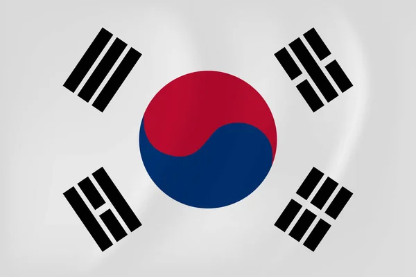 Drapeau de la République de Corée — Image vectorielle