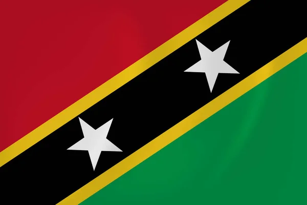 Saint Kitts e Nevis sventolano bandiera — Vettoriale Stock