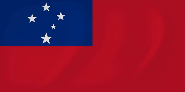 Samoa ondeando bandera — Vector de stock