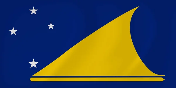 Tokelau ondeando bandera — Vector de stock