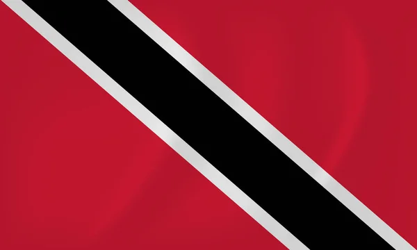 Trinidad ve tobago dalgalanan bayrak — Stok Vektör