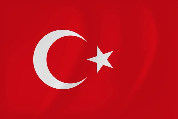 Wapperende vlag van Turkije — Stockvector