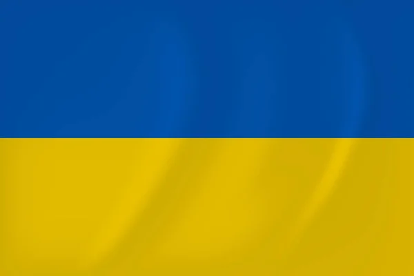 Ukraine agitant le drapeau — Image vectorielle