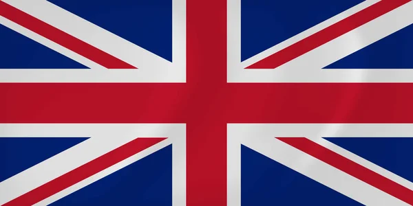 United Kingdom waving flag — Stock Vector