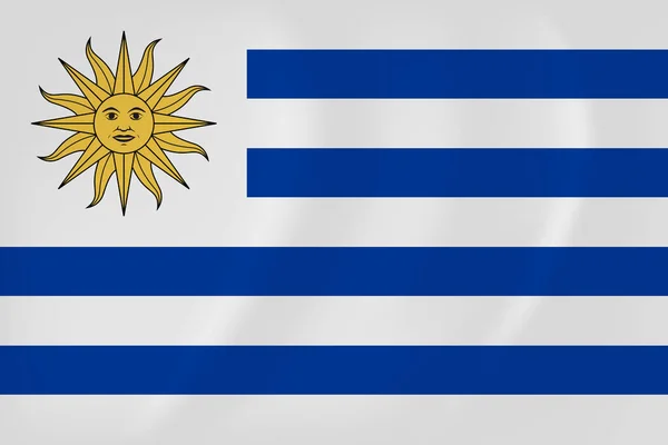 Uruguai acenando bandeira — Vetor de Stock