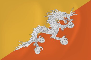 Bhutan dalgalanan bayrak