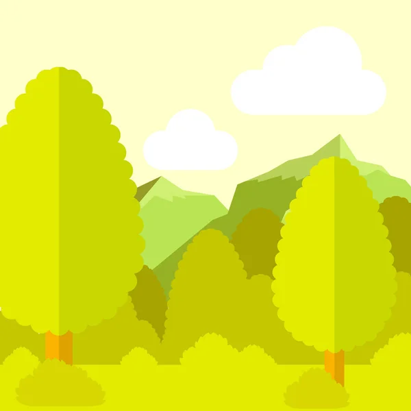 Fondo plano del bosque profundo24 — Vector de stock