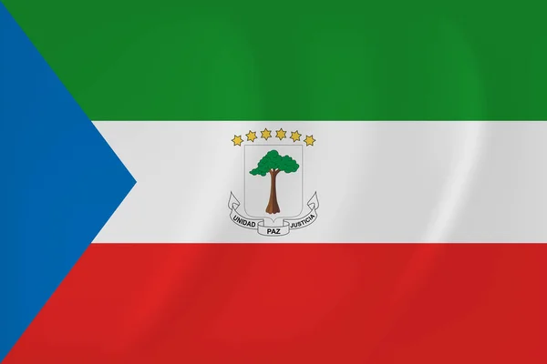 Äquatorialguinea schwenkt Flagge — Stockvektor