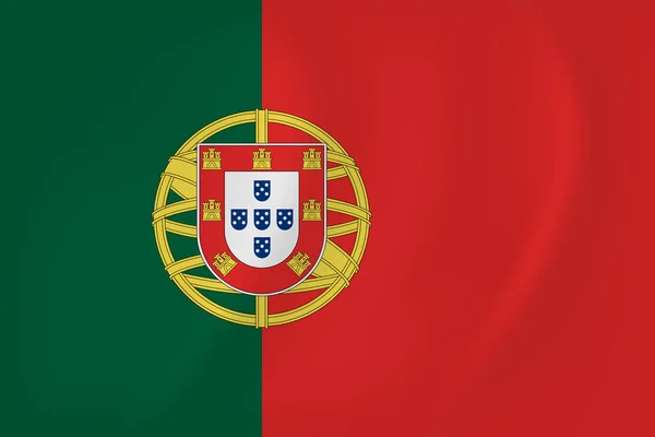 葡萄牙挥动国旗 — 图库矢量图片