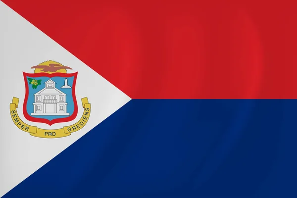 Drapeau agitant Sint Maarten — Image vectorielle