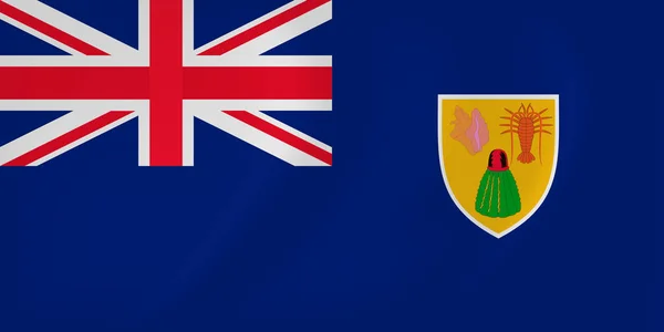 Bandera de Turcos y Caicos ondeando — Vector de stock