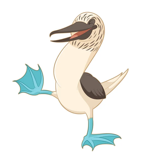 Cartoon gelukkig Booby — Stockvector