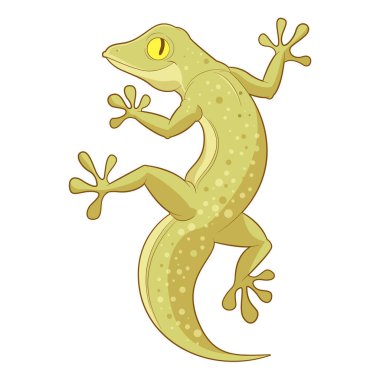 Cartoon smiling Gecko clipart