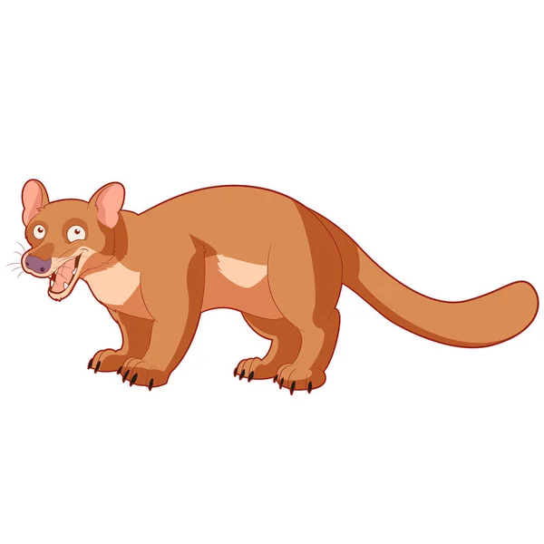 Cartoon smiling fossa — Stock Vector