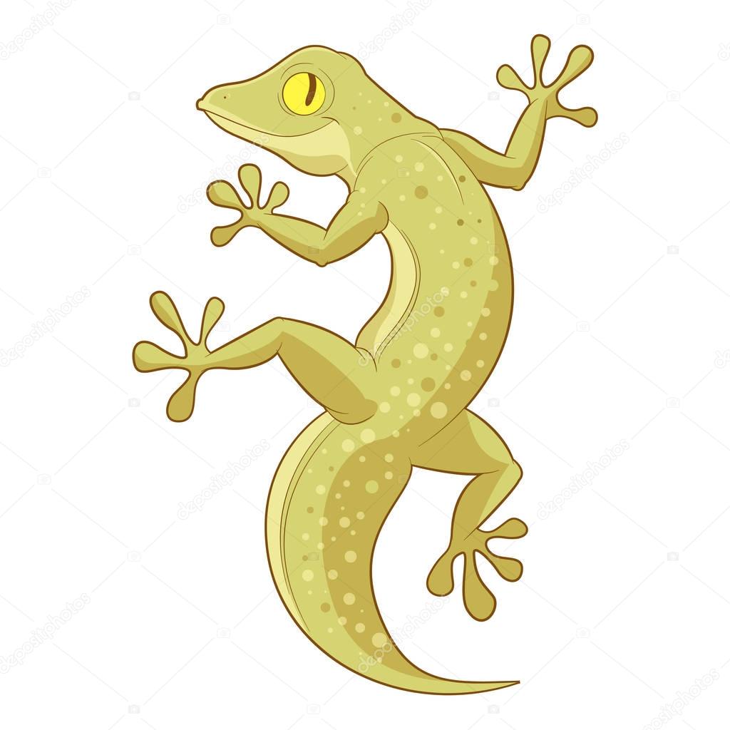 Cartoon smiling Gecko