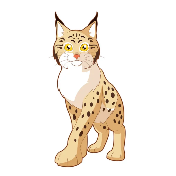 Kreslený usměvavá Lynx — Stockový vektor