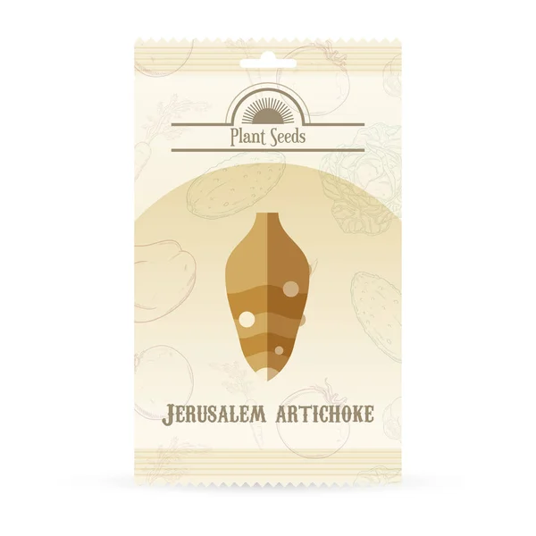Pack de graines d'artichaut Jérusalem icône — Image vectorielle
