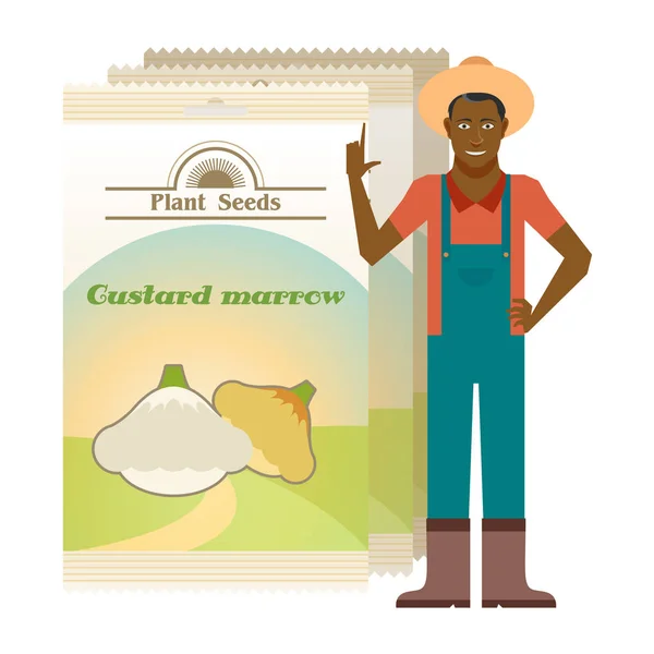 Pakiet Custard szpiku nasion — Wektor stockowy