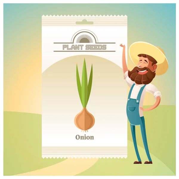 Paczka ikony Nasiona cebuli — Wektor stockowy