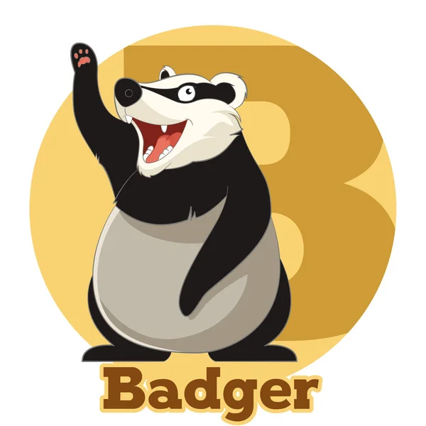 ABC Cartoon Badger — Stock Vector