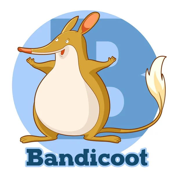 ABC cartone animato Bandicoot — Vettoriale Stock