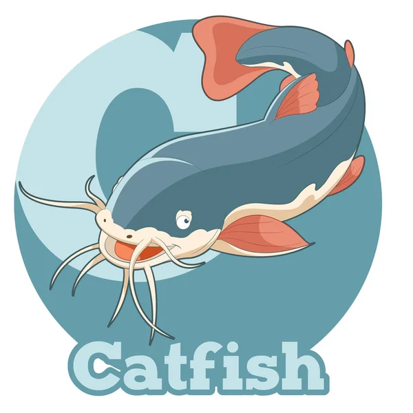 ABC Cartoon Catfish — Stock Vector