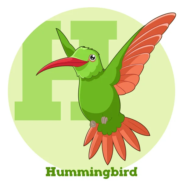 ABC Cartoon Hummingbird — Stockvector