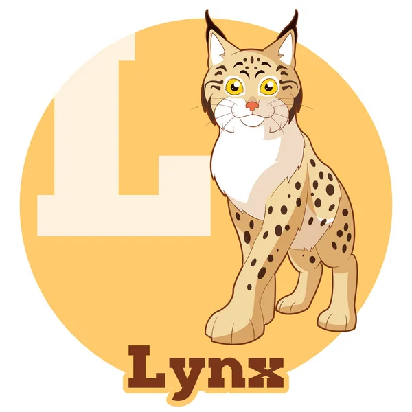 ABC desenhos animados Lynx —  Vetores de Stock