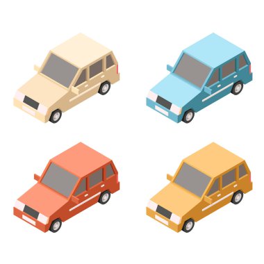 İzometrik araba simgeler