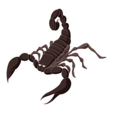 Karikatür kahverengi Akrep