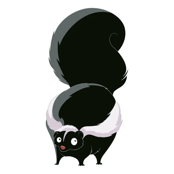 Skunk grasa de dibujos animados — Vector de stock
