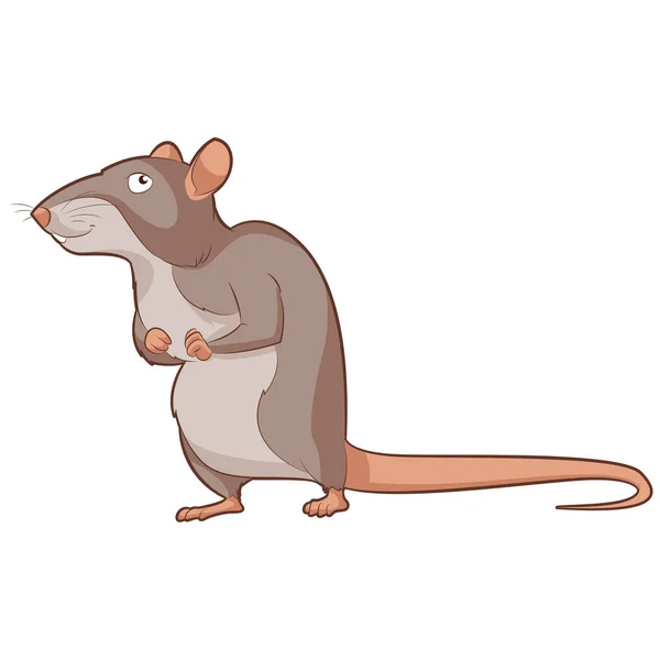 Dessin animé sourire Rat — Image vectorielle