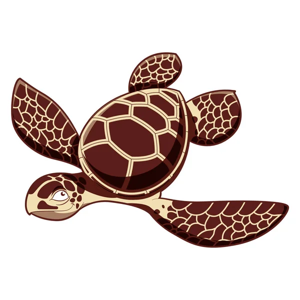 Catroos sea turtle — Stock Vector