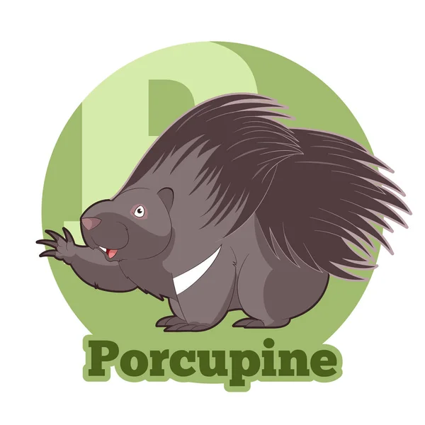 ABC kreskówka Porcupine — Wektor stockowy