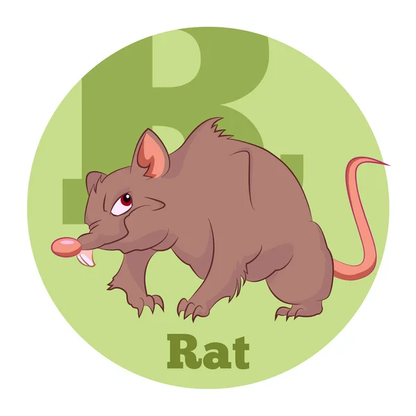 ABC Cartoon Rat — Stock Vector