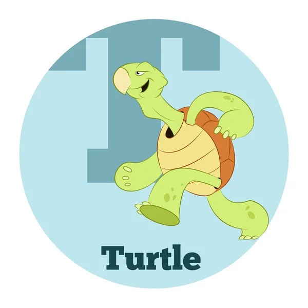 ABC Turtle2 kreskówki — Wektor stockowy