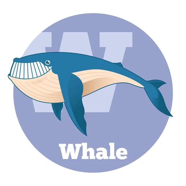 Мультфильм ABC Whale2 — стоковый вектор