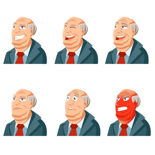 Conjunto de ícones de cara de homem —  Vetores de Stock