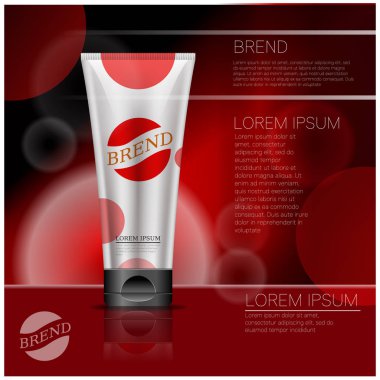 3D kozmetik şişe afiş