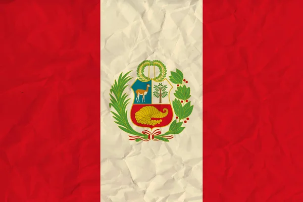 Bandiera di carta Perù — Vettoriale Stock
