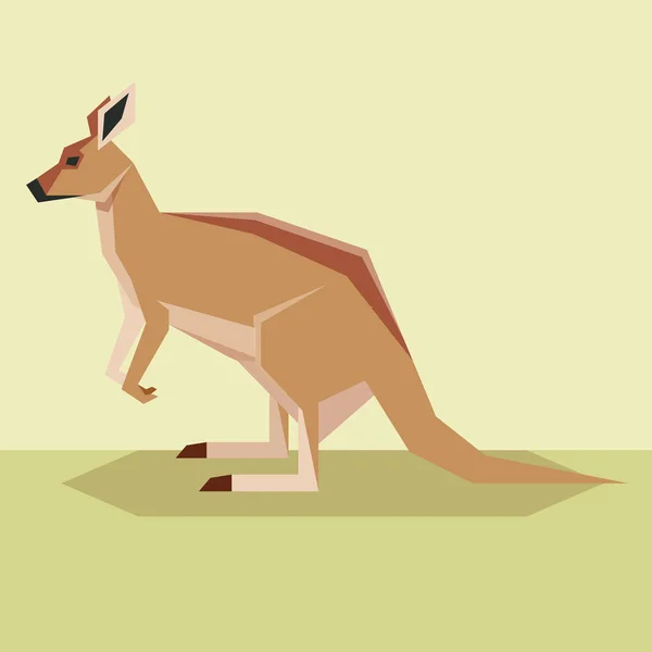 Flat design Kangaroo — Stock Vector