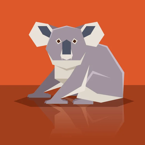 Projeto plano Koala — Vetor de Stock