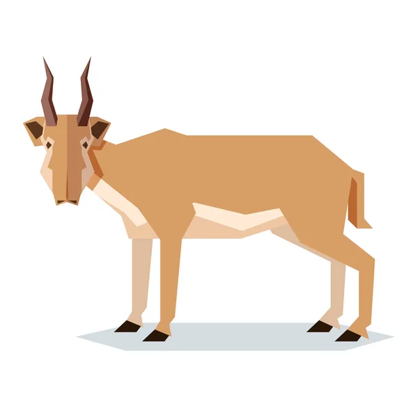 Saiga geométrica plana — Vector de stock