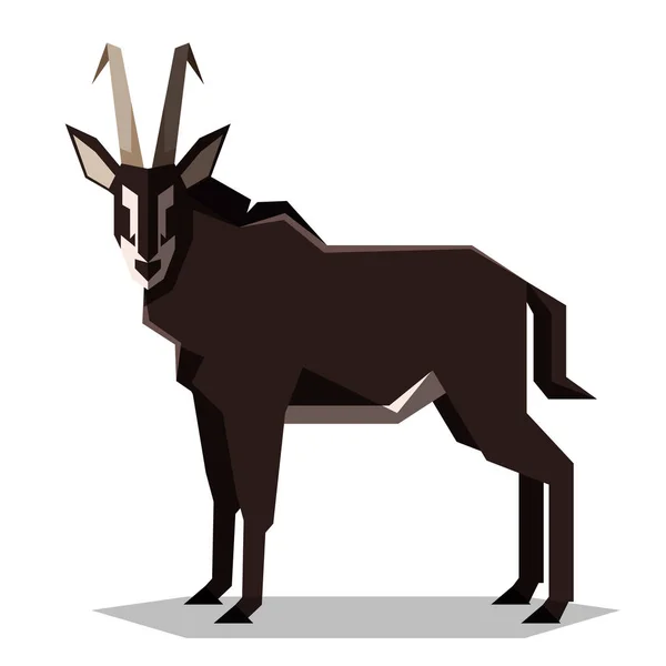 Geometrickém antilopa Vraná — Stockový vektor