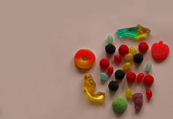 Farbenfrohe Sehr Süße Natürliche Bonbons — Stockfoto