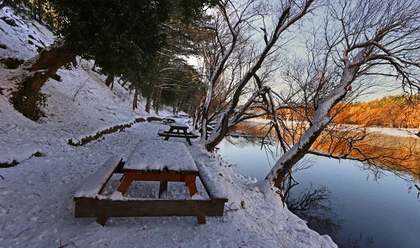 Зима Змире Гора Яманлар Природный Парк Черное Озеро — стоковое фото