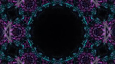 Kaleidoscope images of kaleidoscopic floral patterns, animation.